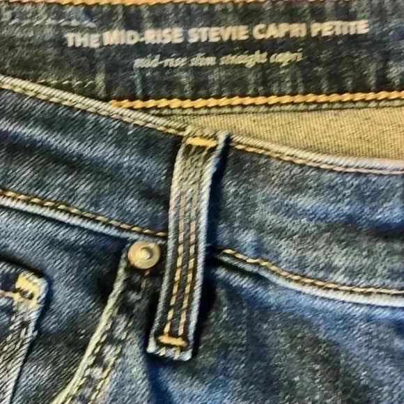 AG Adriano Goldschmied The Mid Rise Stevie Capri Petite Blue - Picture 8 of 10